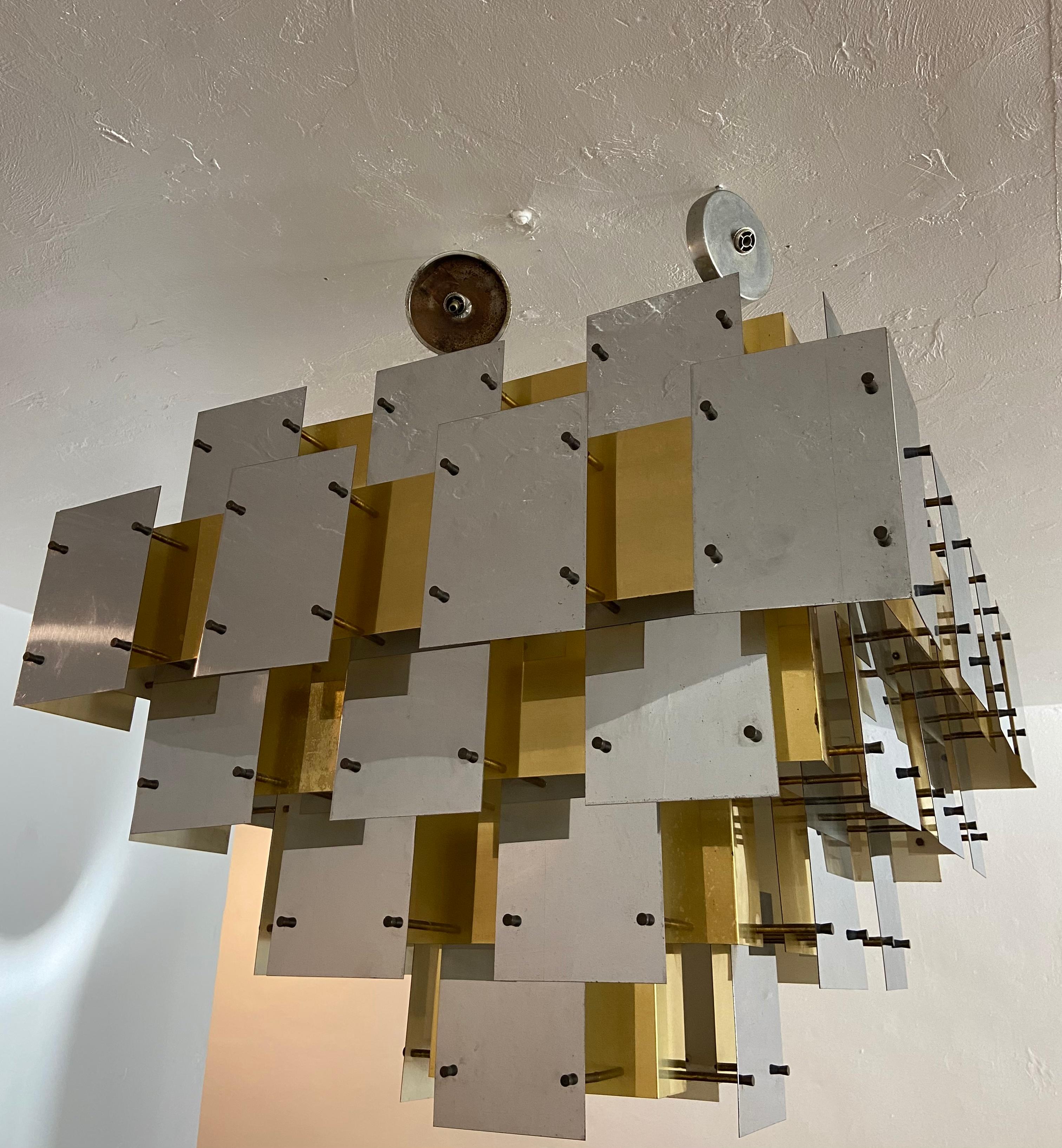 mixed metal chandelier