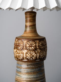 Large Model “3080” Ceramic Table Lamp by Søholm Stentøj, Denmark, 1960s