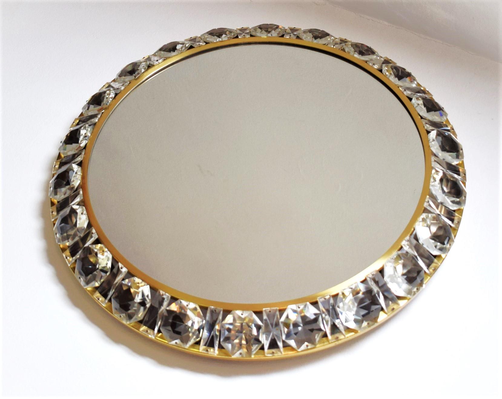 Austrian Large Model 3648 Lighted Wall Mirror from Bakalowits & Söhne, 1960s For Sale
