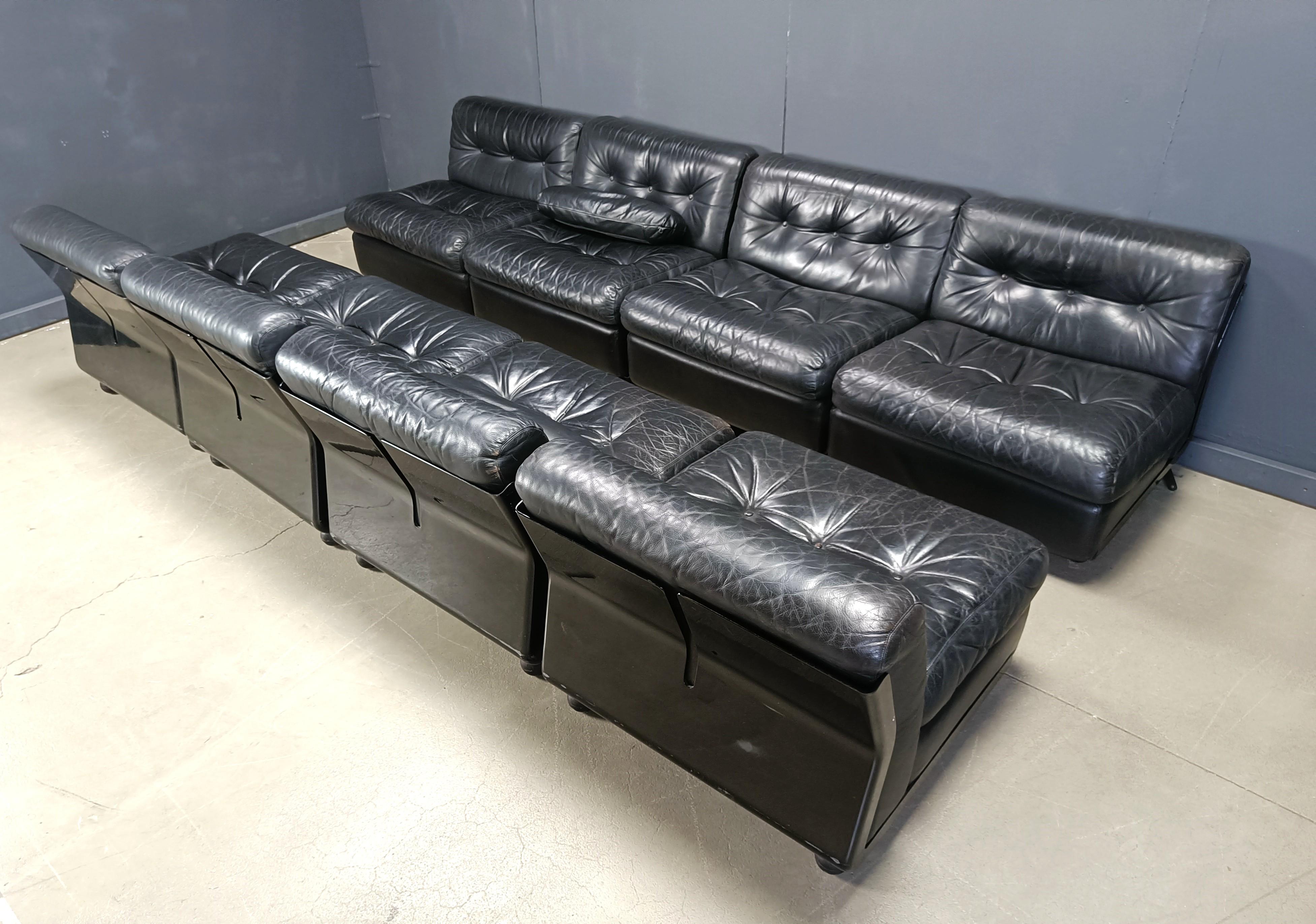 Gran juego de sofás modulares Modelo Amanta de Mario Bellini para B&B Italia, años 70 en venta 5