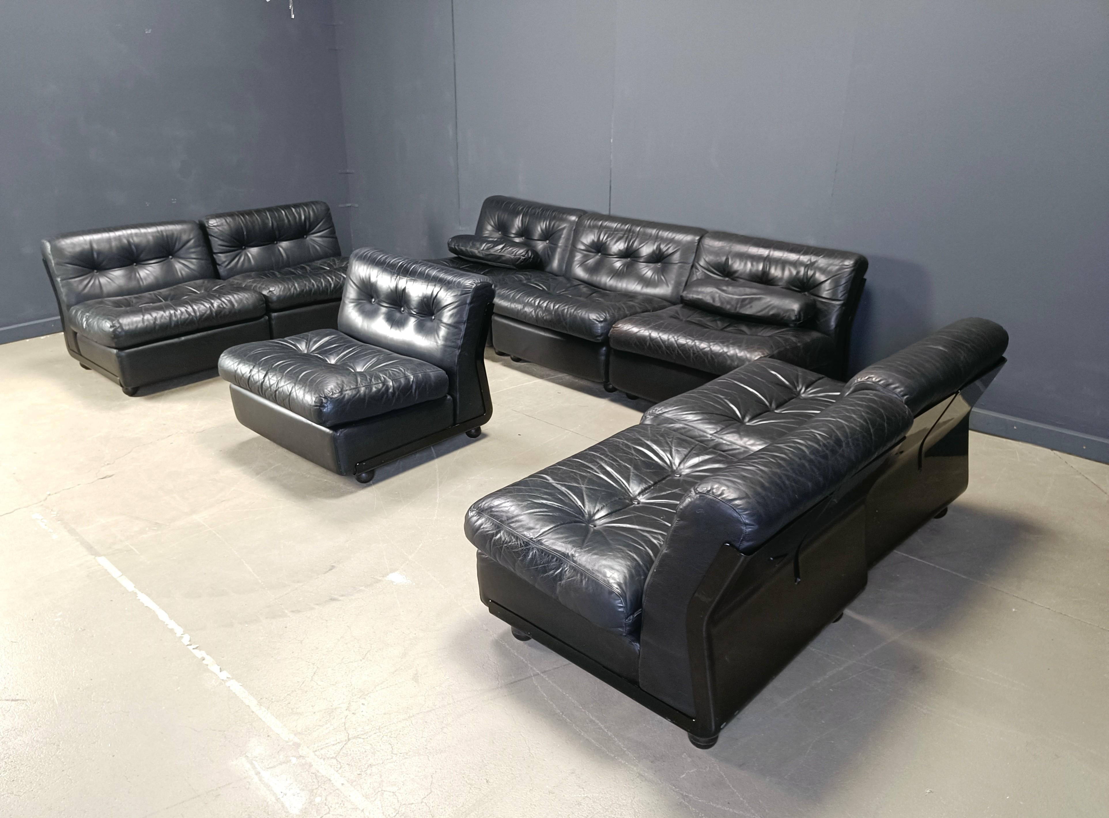 Gran juego de sofás modulares Modelo Amanta de Mario Bellini para B&B Italia, años 70 en venta 8