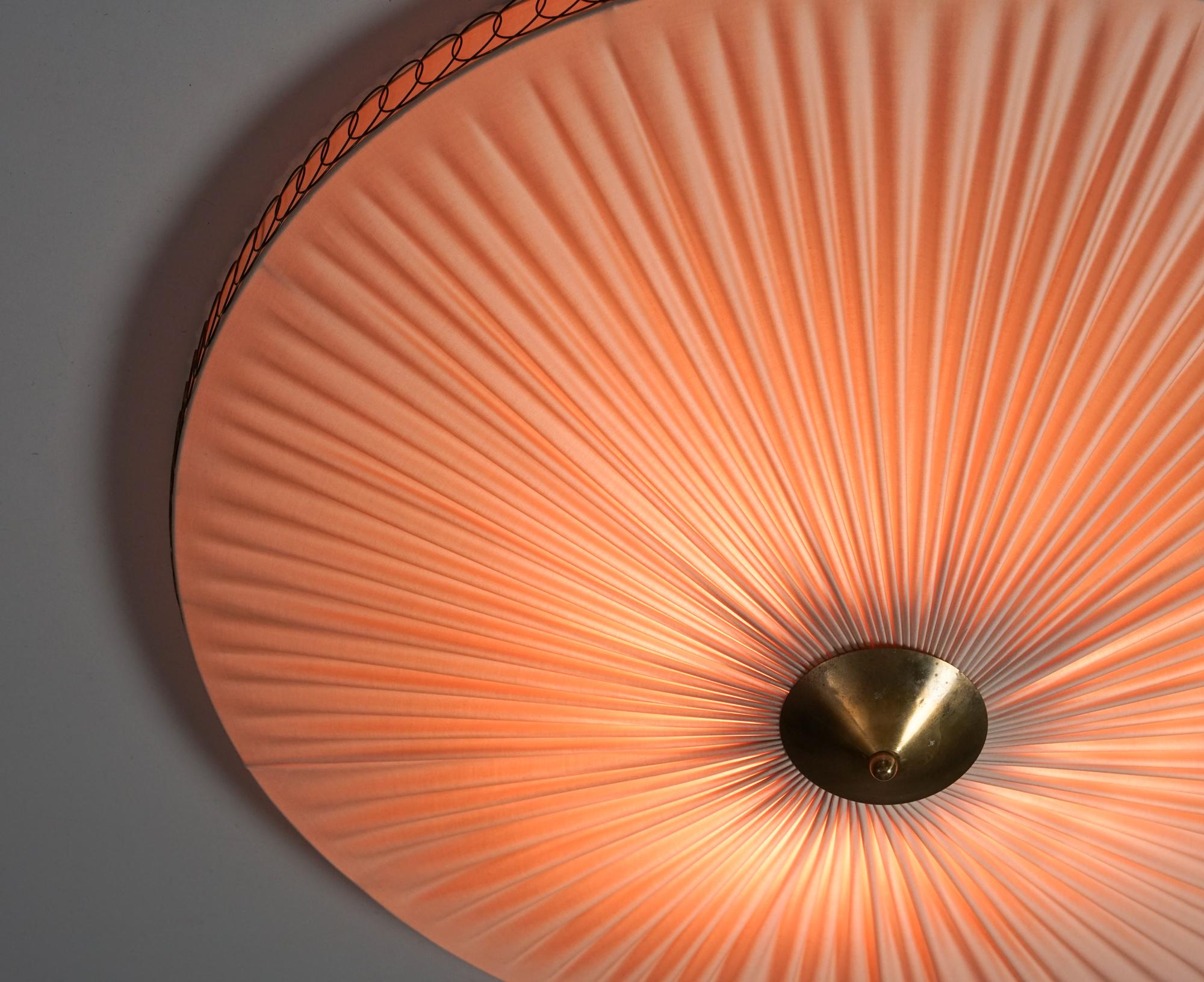 Scandinavian Modern Large Model K5-27 Flush Mount, Idman Oy, 1950s