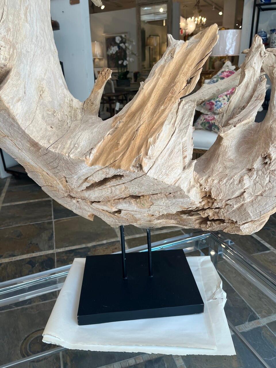Organic Modern Large Modern Abstract Driftwood Sculpture For Sale