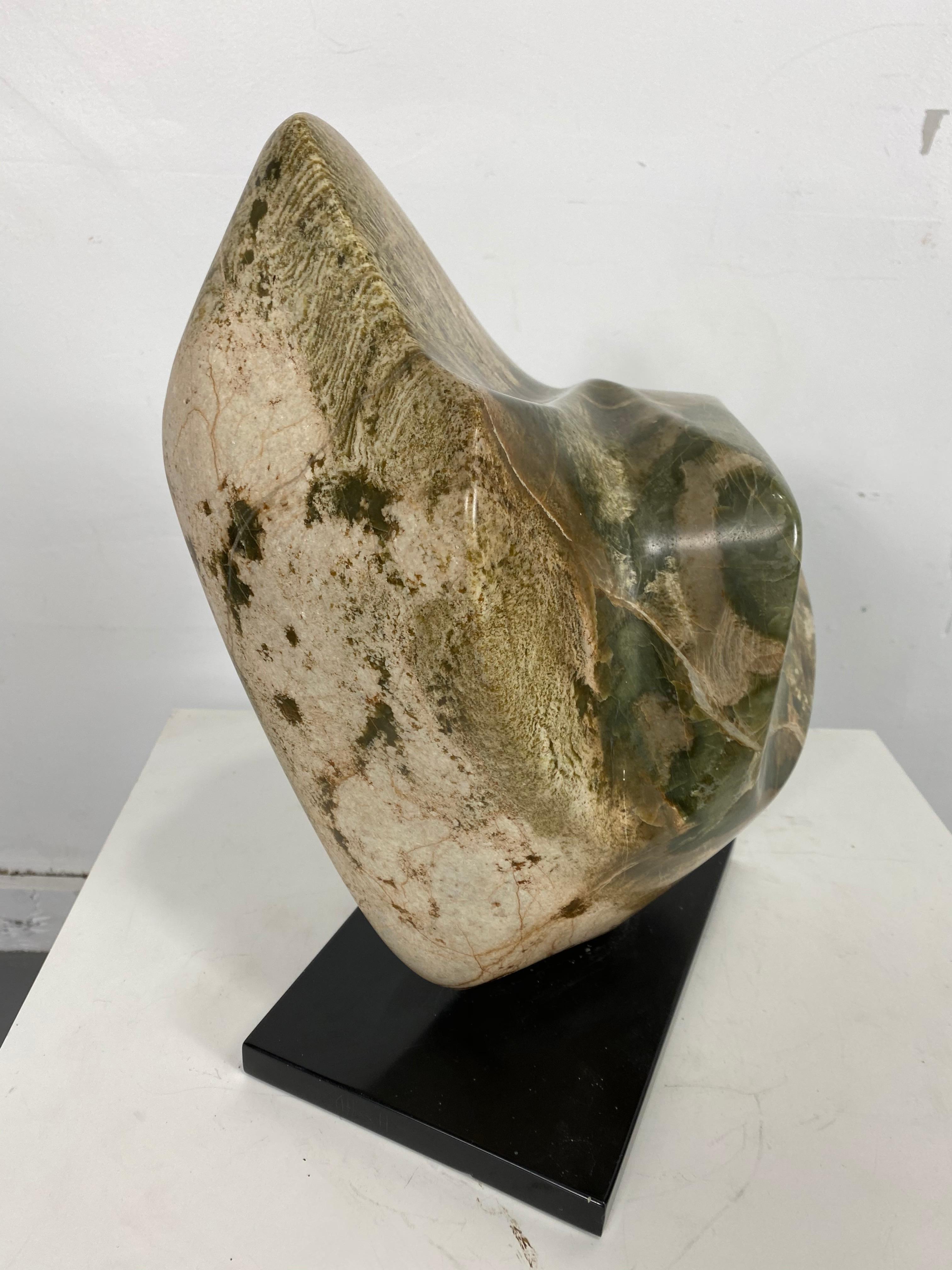 Large Modern Abstract Marble Sculpture by Hans Schleeh 