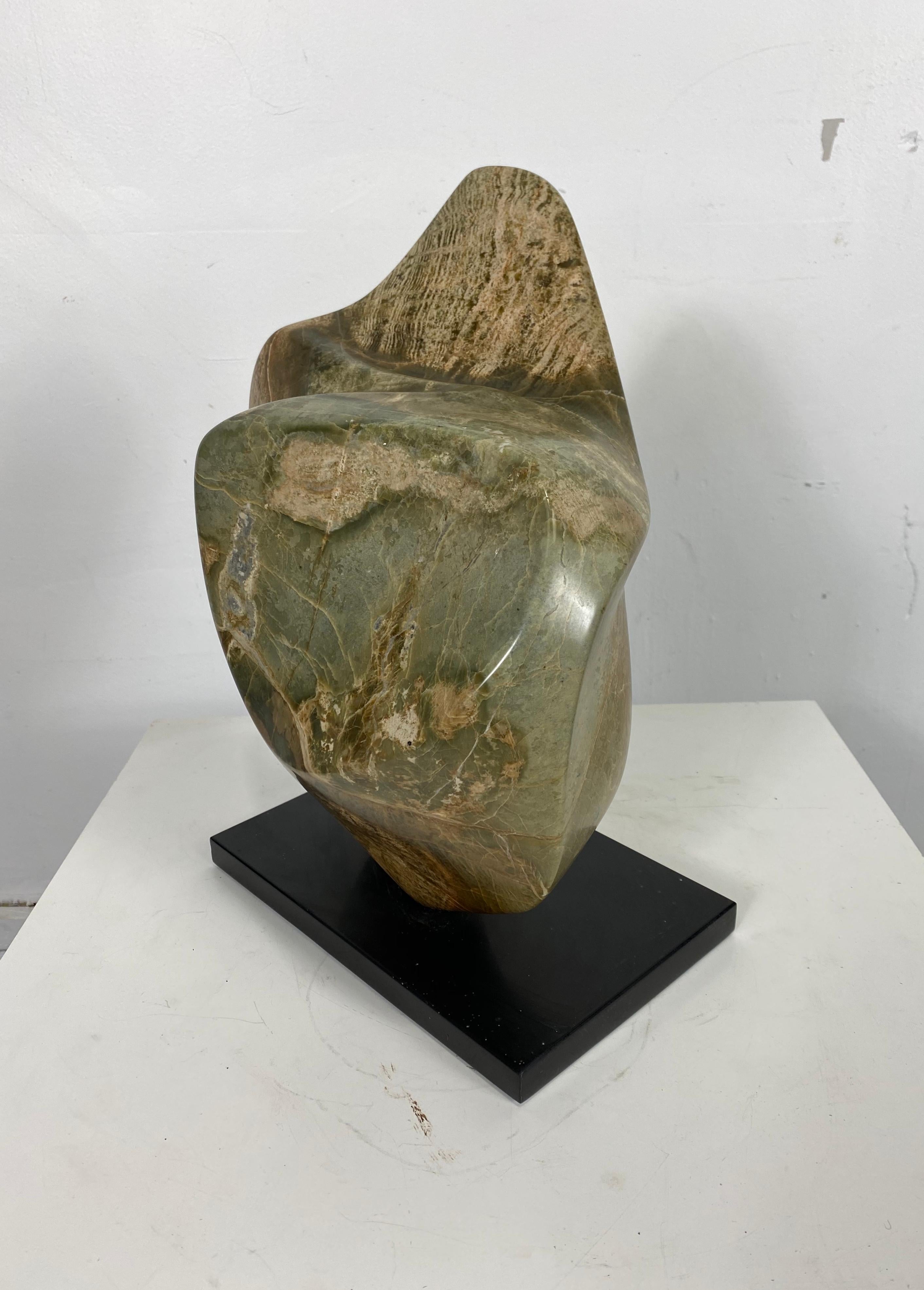 Large Modern Abstract Marble Sculpture by Hans Schleeh 