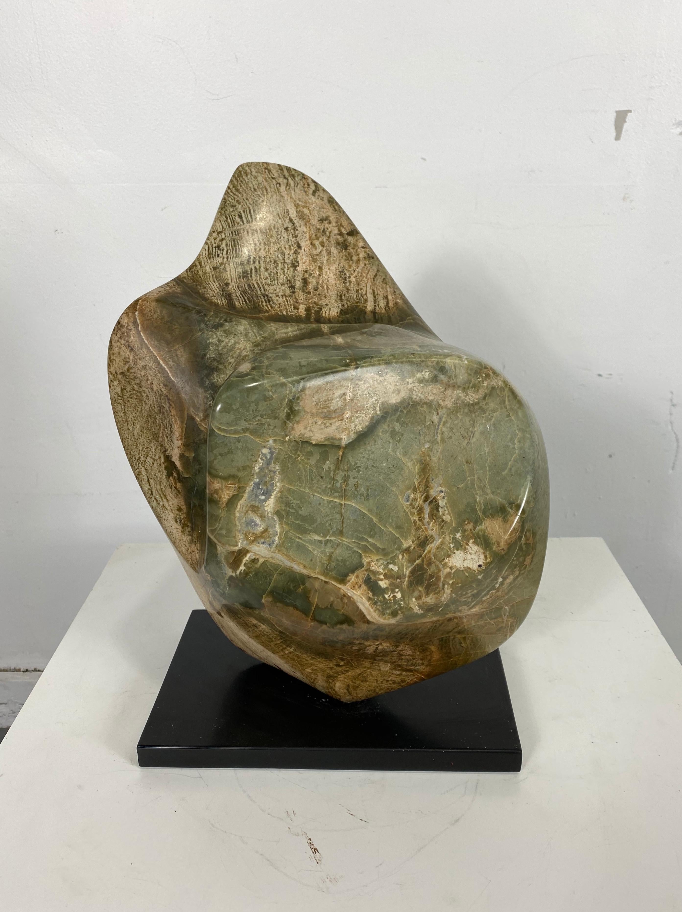 Large Modern Abstract Marble Sculpture by Hans Schleeh 