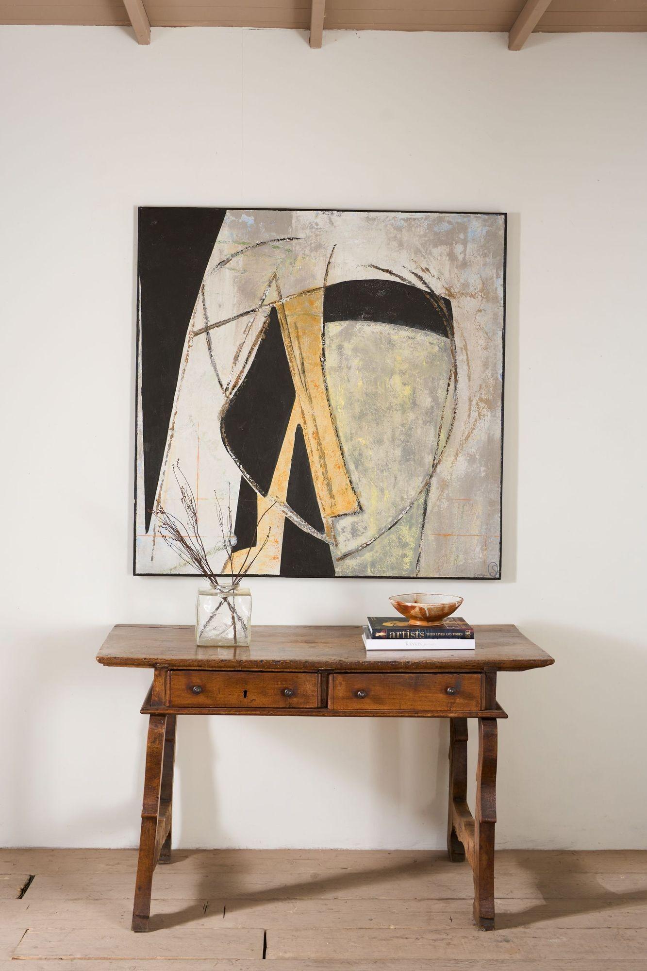 Large modern abstract painting on board by Sylvia Ortega - 001 In Excellent Condition For Sale In Malton, GB