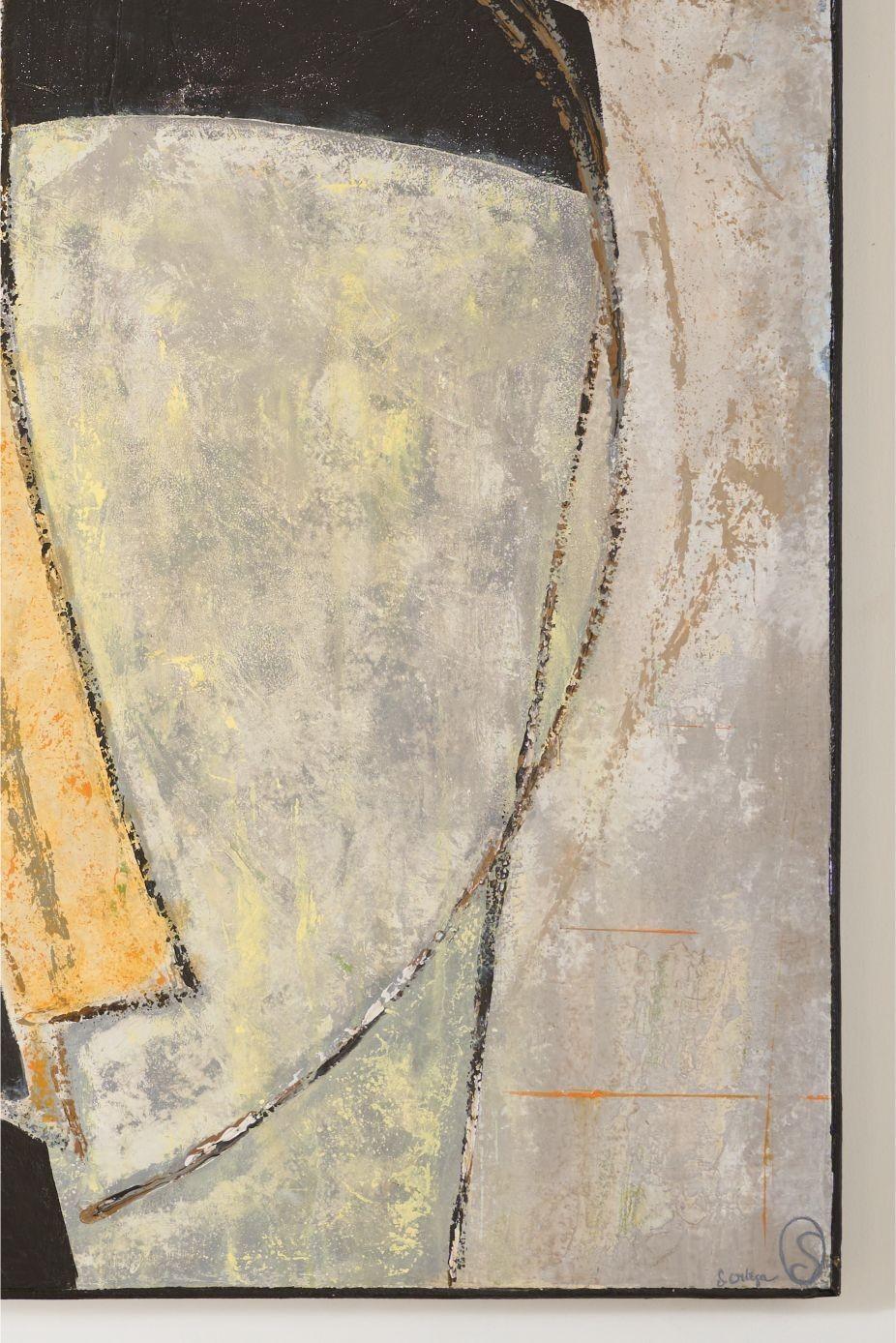 Large modern abstract painting on board by Sylvia Ortega - 001 For Sale 1