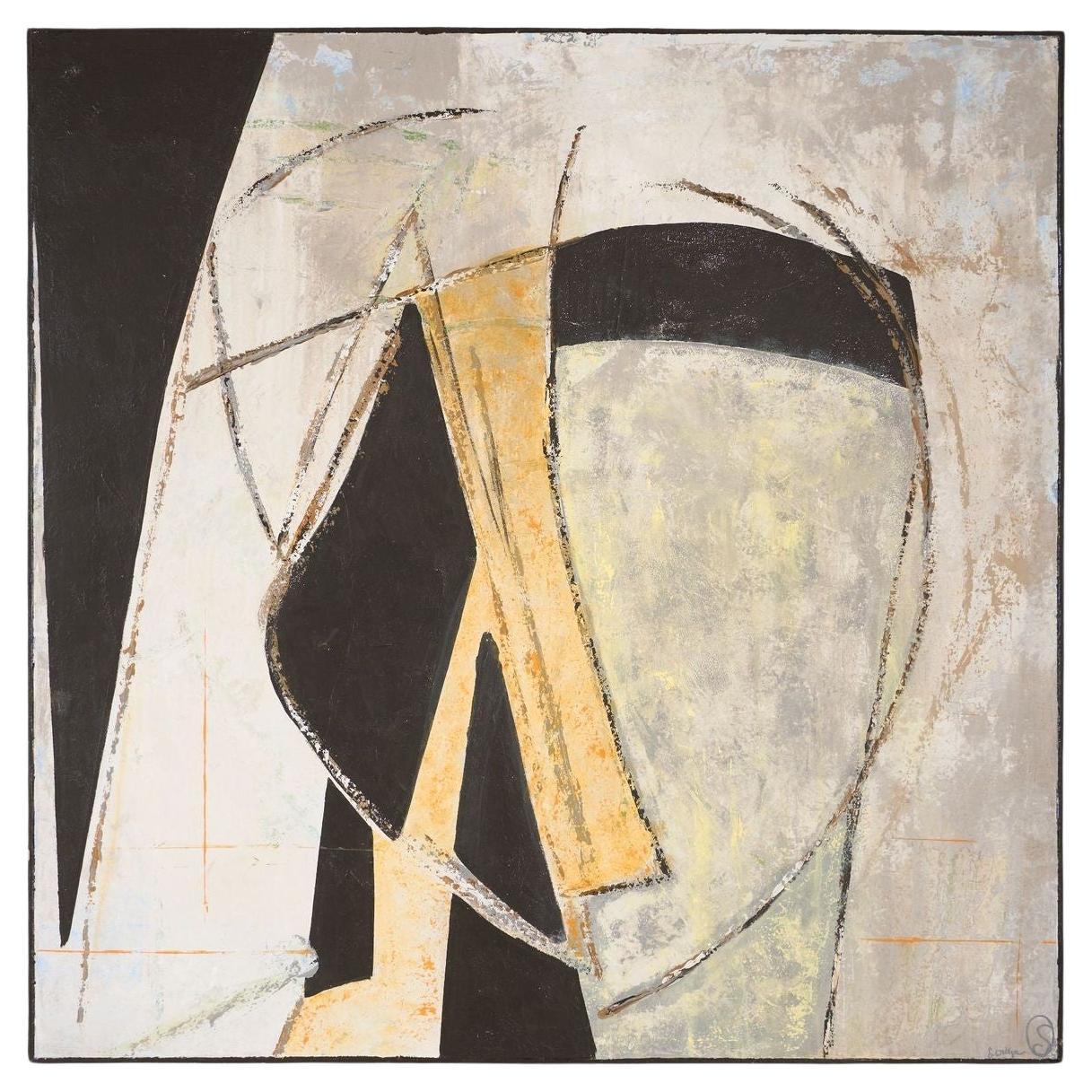 Large modern abstract painting on board by Sylvia Ortega - 001