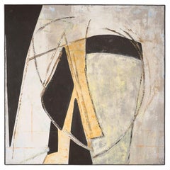 Large modern abstract painting on board by Sylvia Ortega - 001