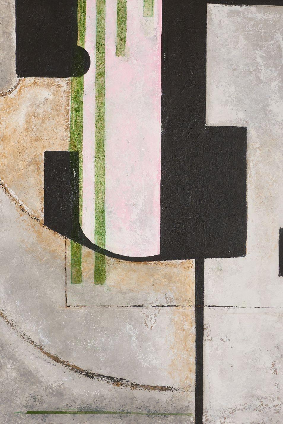 Großes modernes abstraktes Gemälde auf Karton von Sylvia Ortega - 002 (Acryl) im Angebot