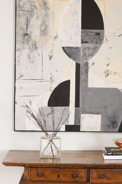 Large modern abstract painting on board by Sylvia Ortega - 003