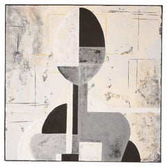 Large modern abstract painting on board by Sylvia Ortega - 003