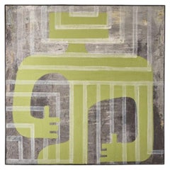 Large modern abstract painting on board by Sylvia Ortega - 004