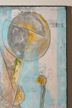 Large modern abstract painting on board by Sylvia Ortega - 006