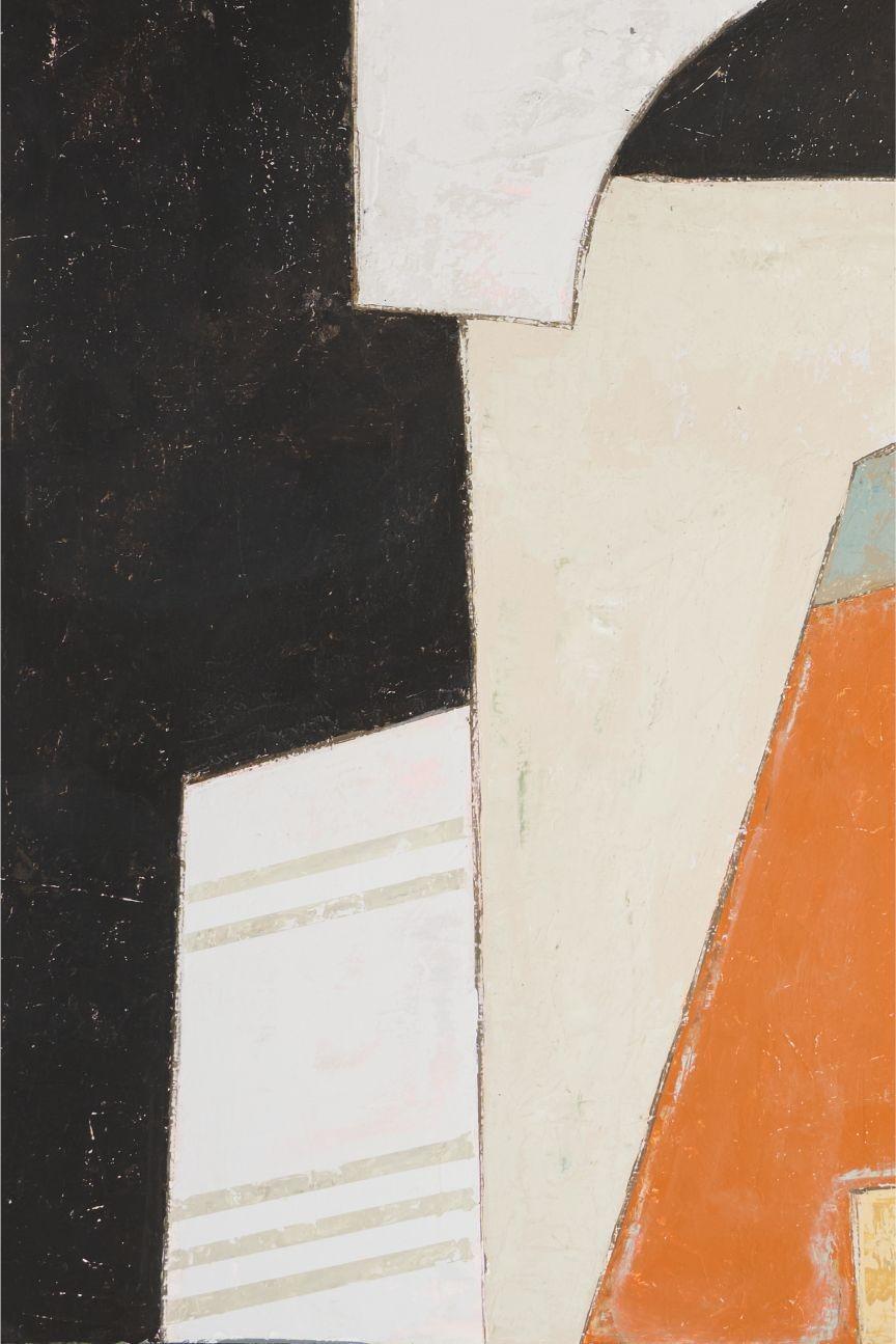 Grande peinture abstraite moderne sur panneau de Sylvia Ortega en vente 1