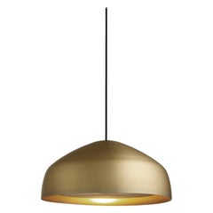 Lámpara Colgante Grande Moderna Champán Oro Anodizado con Difusor
