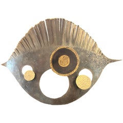 Grande sculpture murale d'art moderne