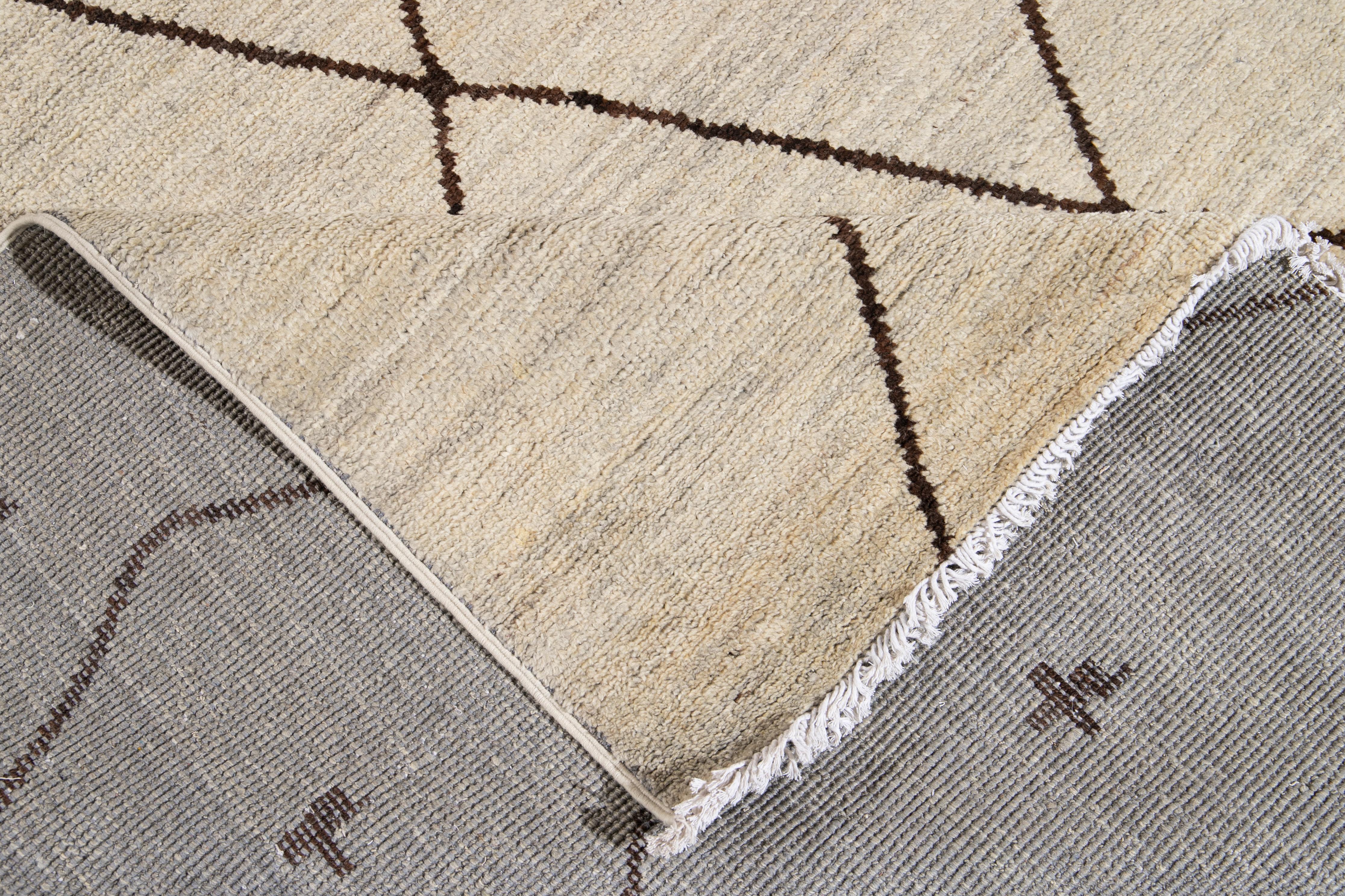Alfombra moderna bereber grande de lana de estilo marroquí Pakistaní en venta