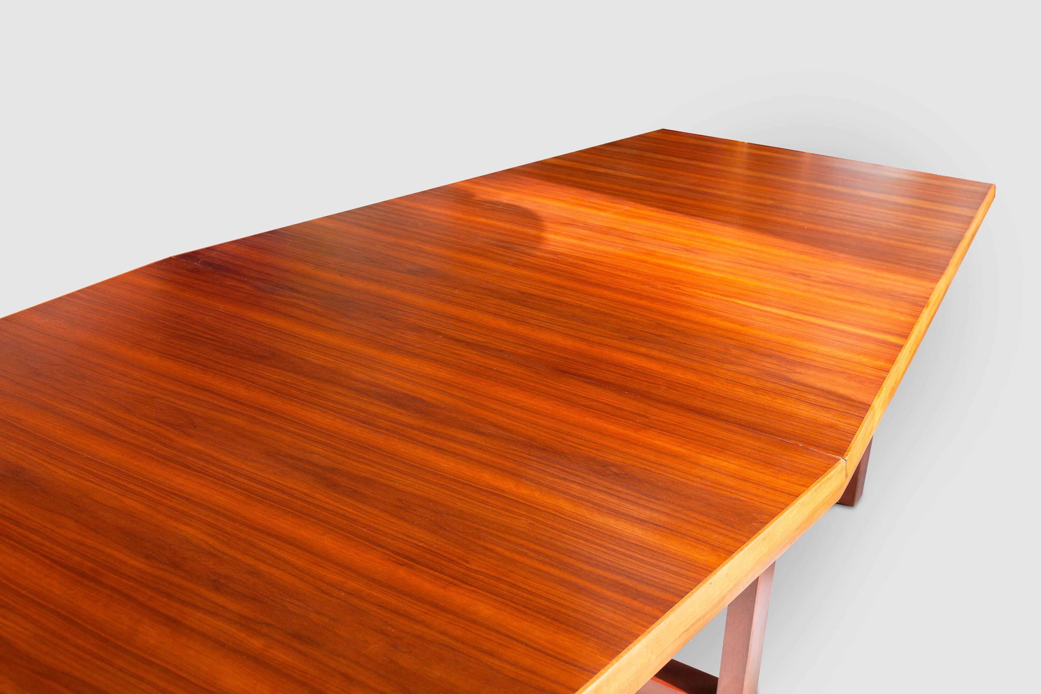 Mid-Century Modern Large Modern Boat Shape Conference, Dining Table designed by De Coene Belgium