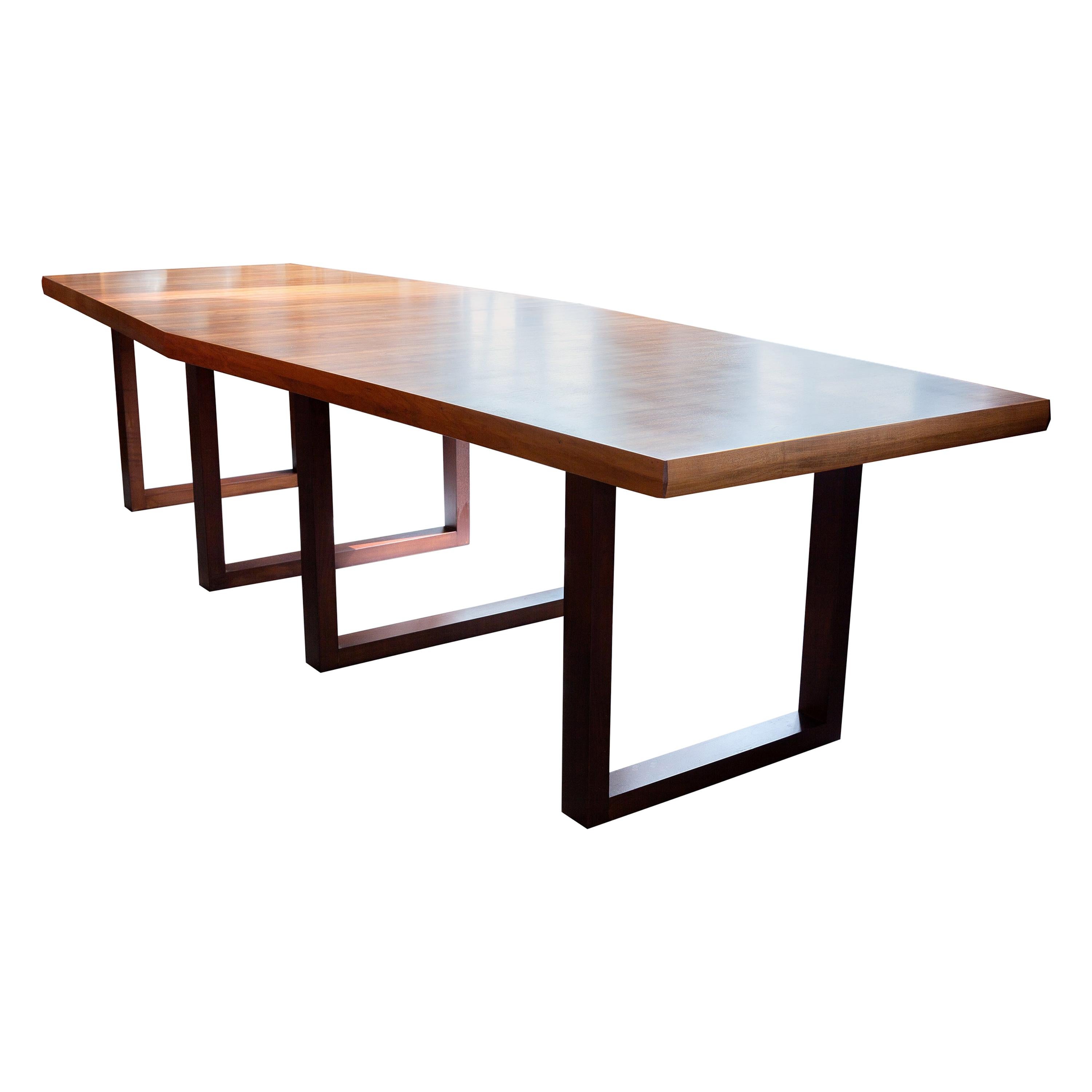 Large Modern Boat Shape Conference, Dining Table designed by De Coene Belgium