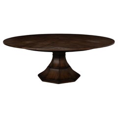 Large Modern Brown Oak Dining Table