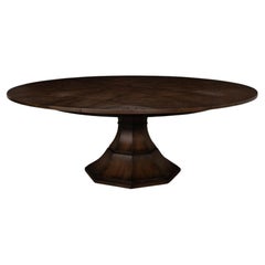 Large Modern Brown Oak Dining Table