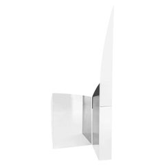 Mirrored stainless steel contemporary art sculpture by Roos Schneijderberg