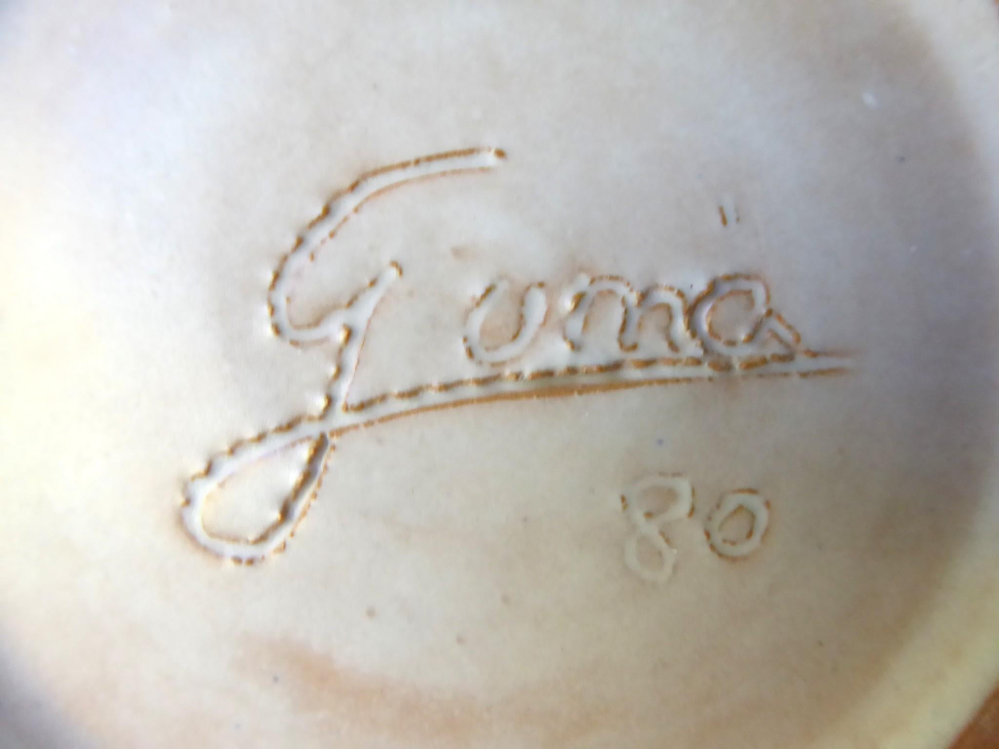Céramique Grand vase moderne en céramique de Mary Gumà Céramiste catalane Espagne 1980 en vente