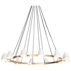 Large Modern Chandelier, Italian Stilnovo Style