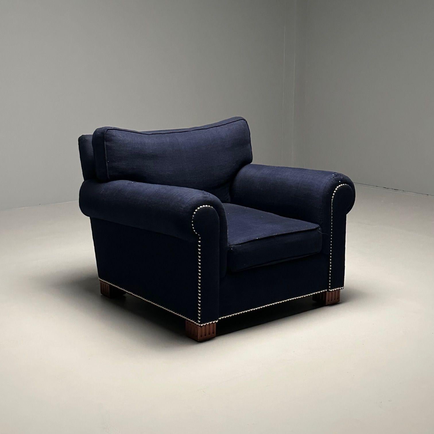 Grande chaise club/ lounge moderne à retapisser étiquetée Ralph Lauren en vente 4