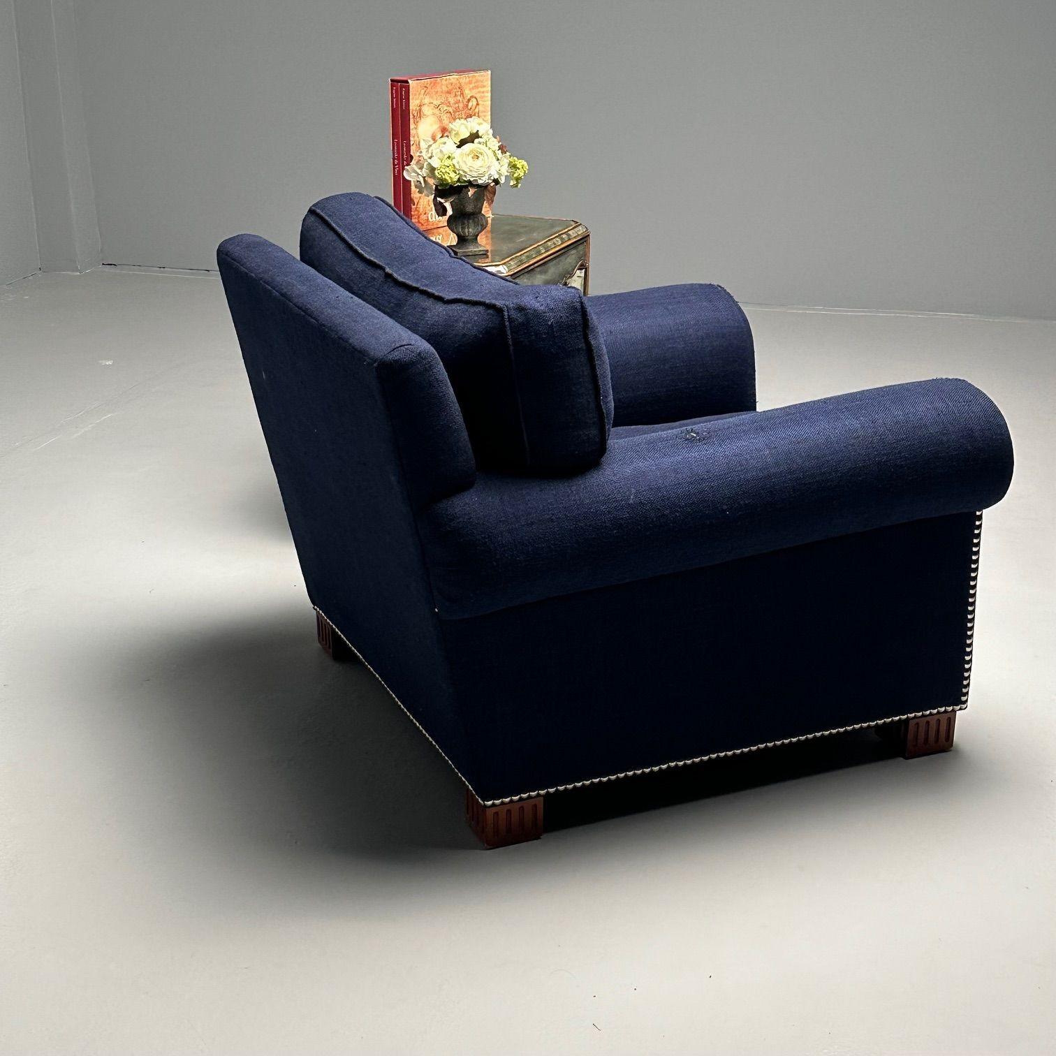 Grande chaise club/ lounge moderne à retapisser étiquetée Ralph Lauren en vente 5
