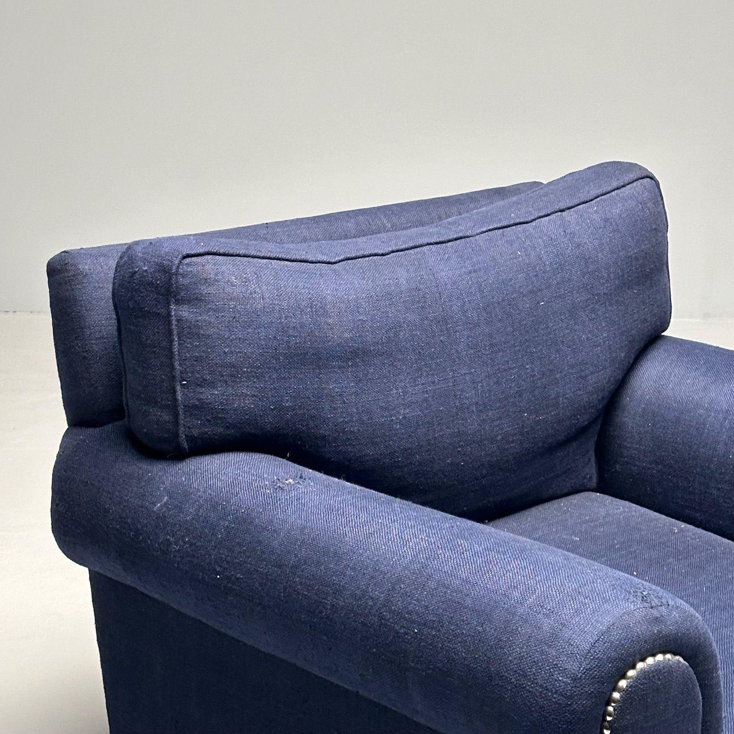 Vietnamien Grande chaise club/ lounge moderne à retapisser étiquetée Ralph Lauren en vente