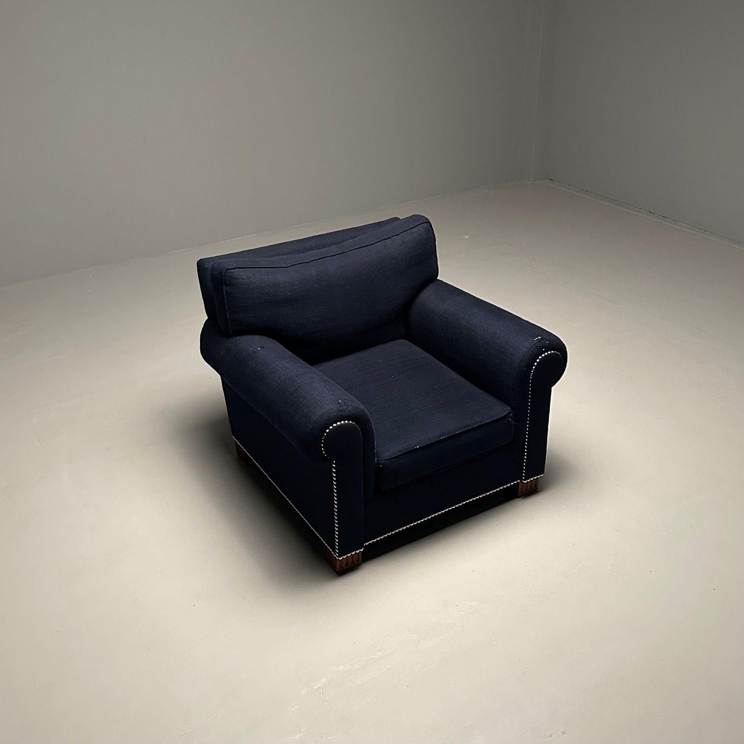 Large Modern Club / Lounge Chair for Reupholstery Labeled Ralph Lauren 2