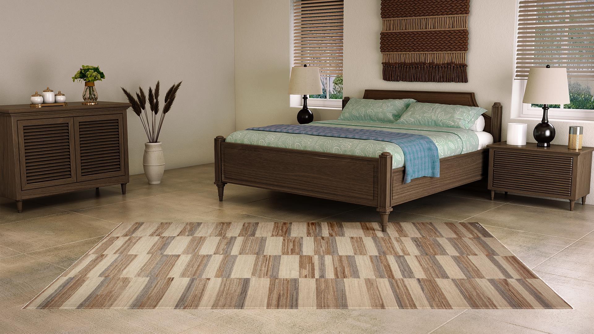 Charming Large Modern Contemporary Neutral Tones Kilim Rug, Country of origin: Central Asia, Circa date: Modern