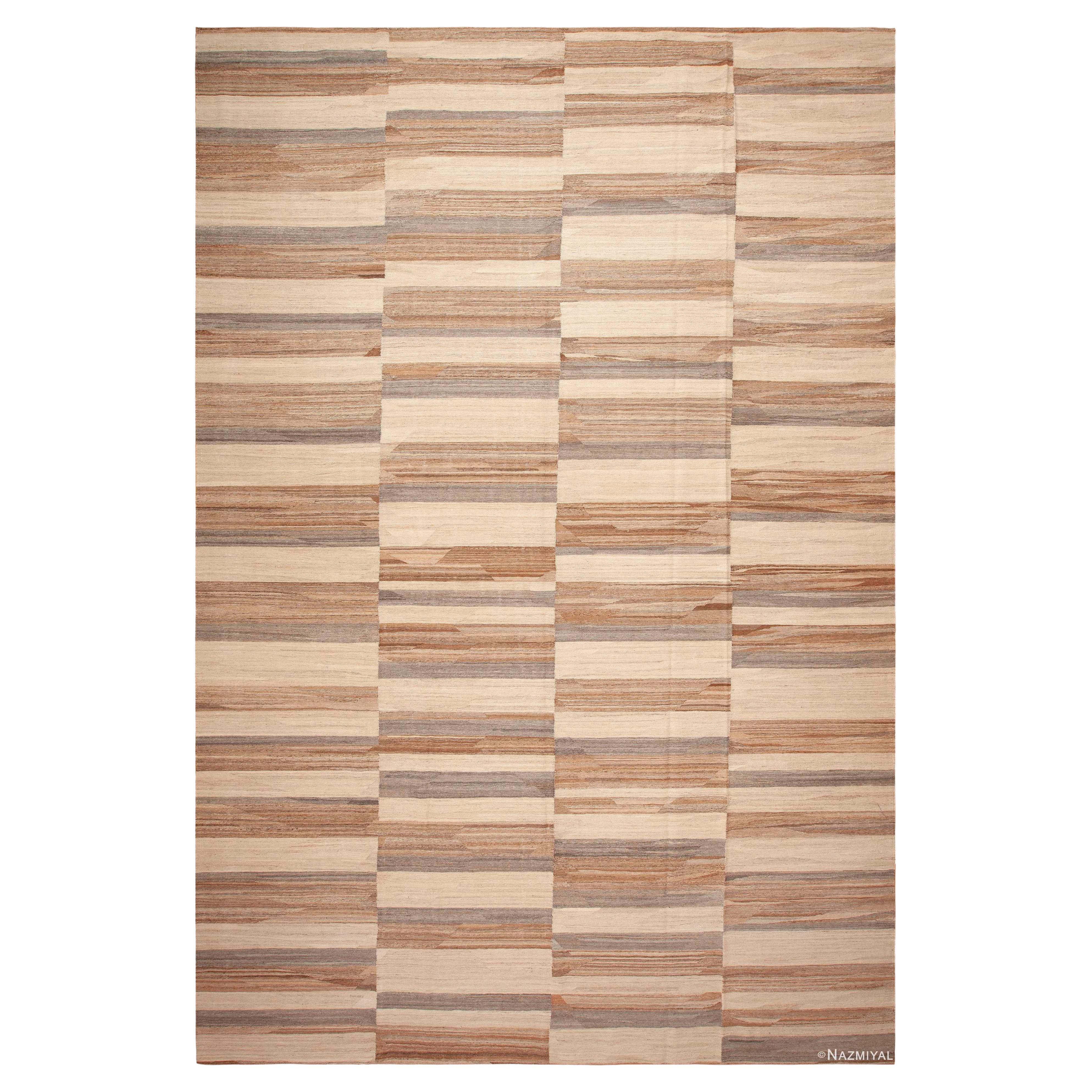 Nazmiyal Collection Large Modern Contemporary Kilim Rug 13'1" x 19'