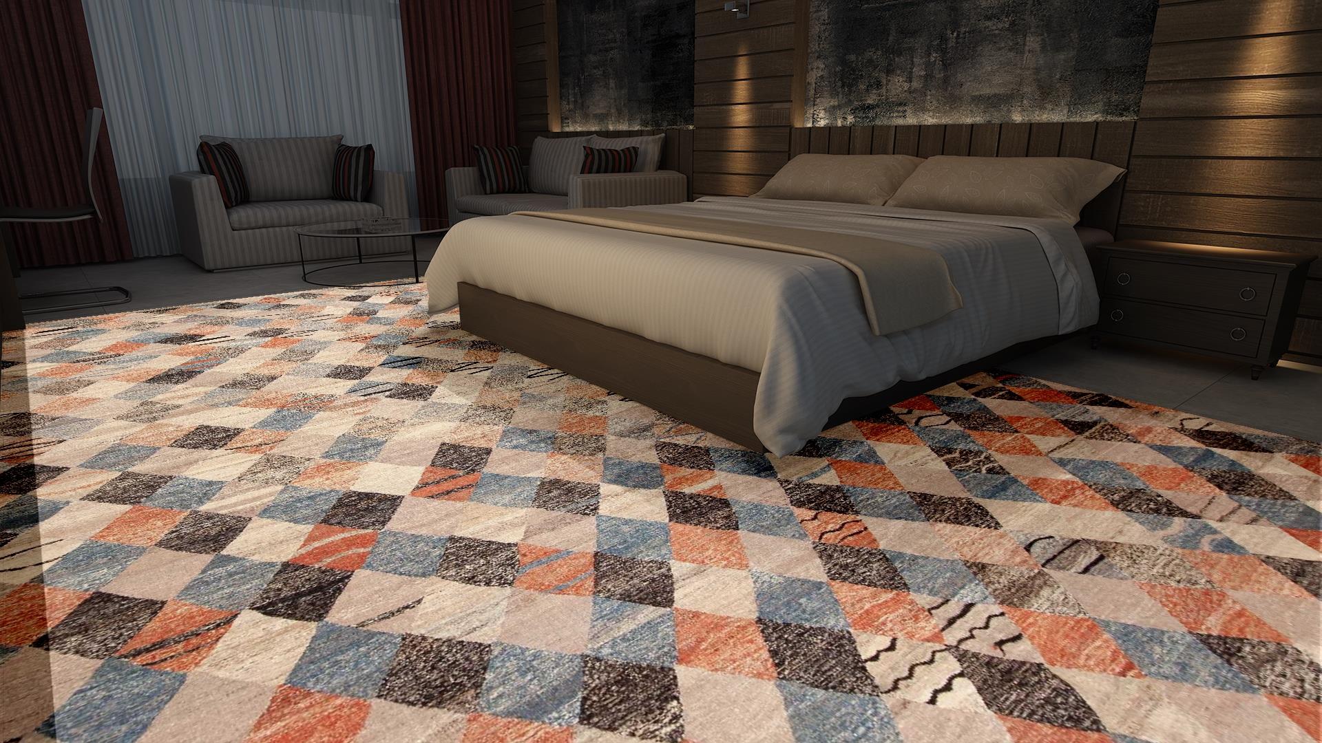 Wonderful Large Modern Contemporary Kilim Rug, Country of origin: Central Asia, Circa date: Modern

Add a burst of vibrant artistry to your home with this Large Colorful Geometric Kilim Rug. Designed with a striking diamond pattern in a contemporary