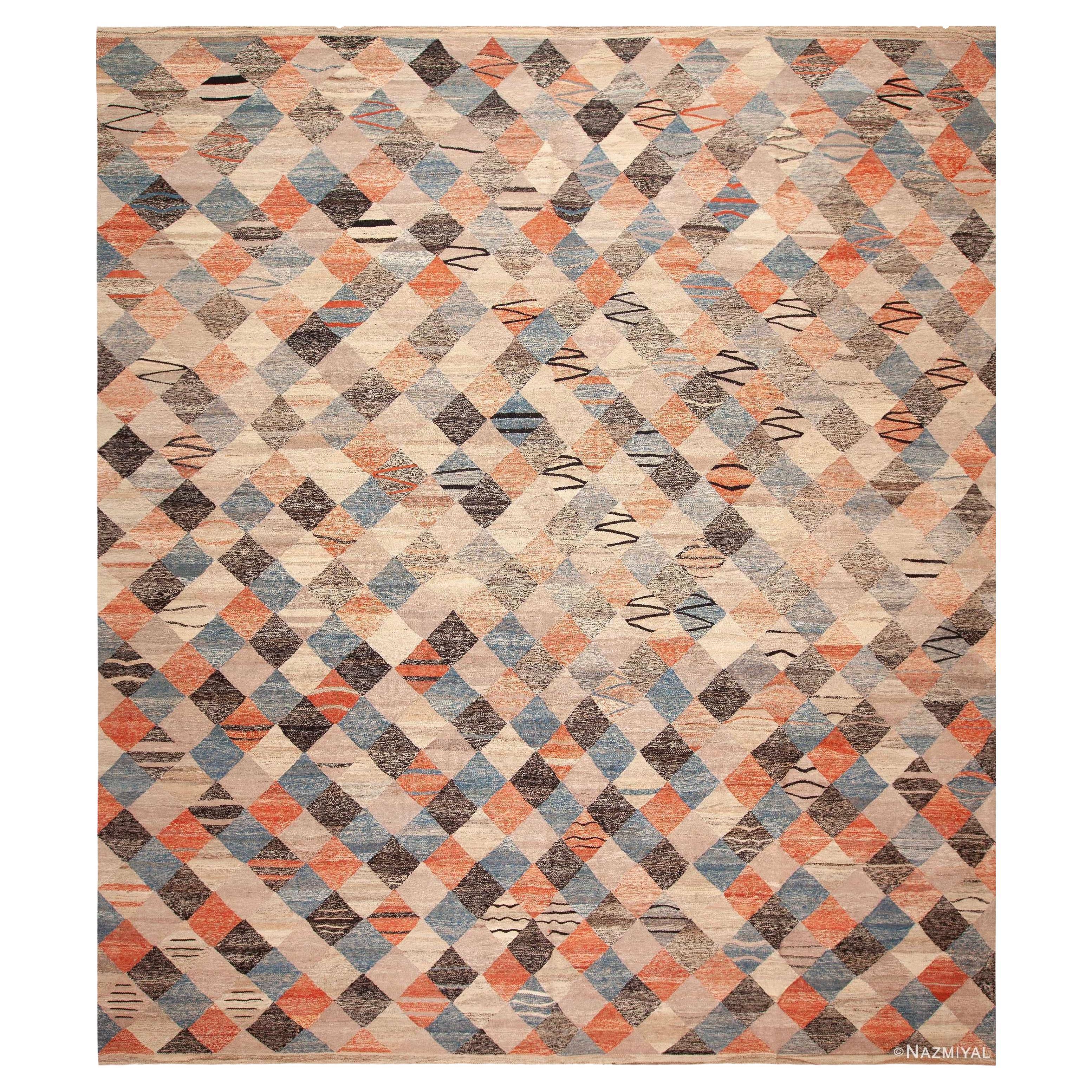Nazmiyal Collection Large Modern Contemporary Kilim Rug 13'3" x 15'7"