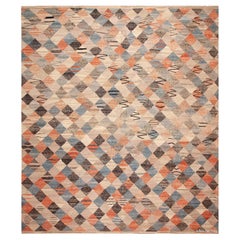 Nazmiyal Collection Large Modern Contemporary Kilim Rug 13'3" x 15'7"