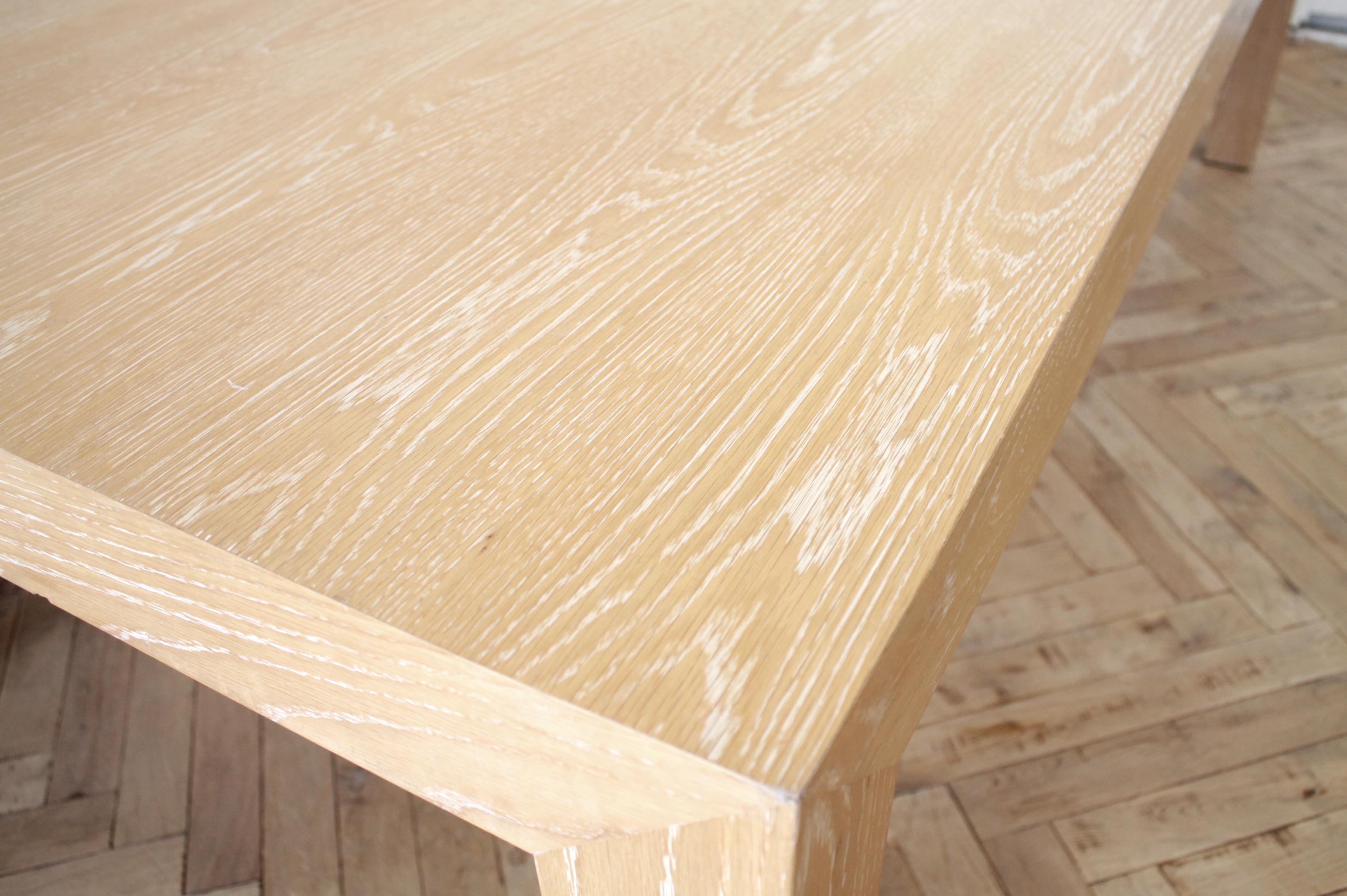 Large Modern Custom Made Oak Dining Table 4