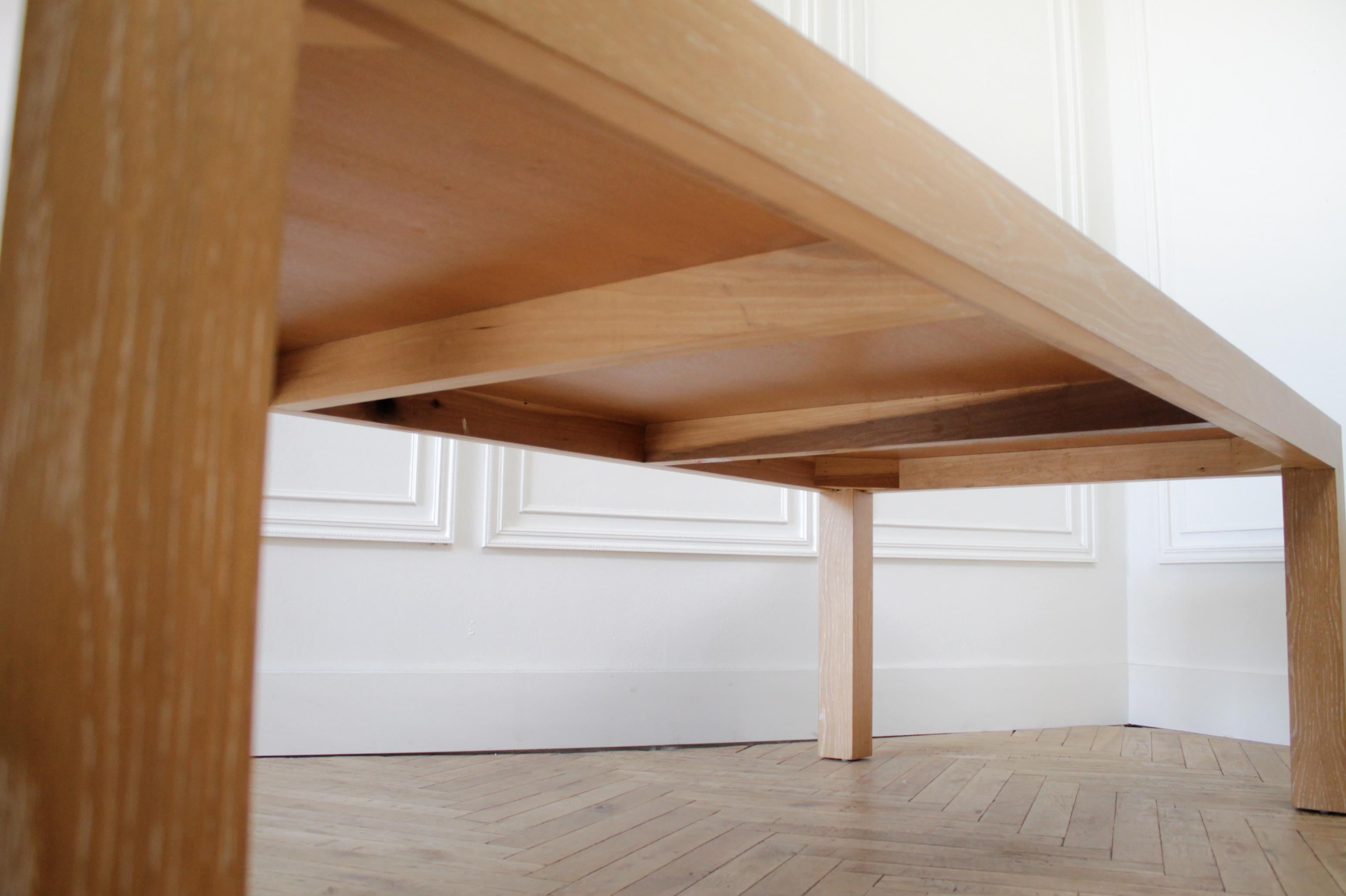 Large Modern Custom Made Oak Dining Table 9