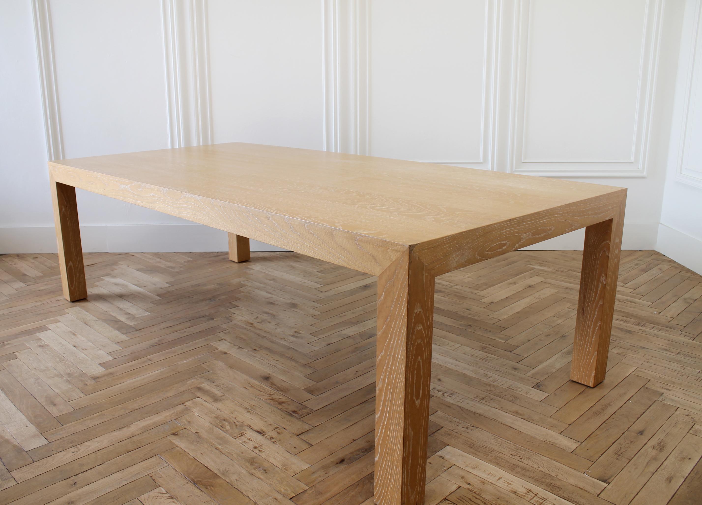 North American Large Modern Custom Made Oak Dining Table