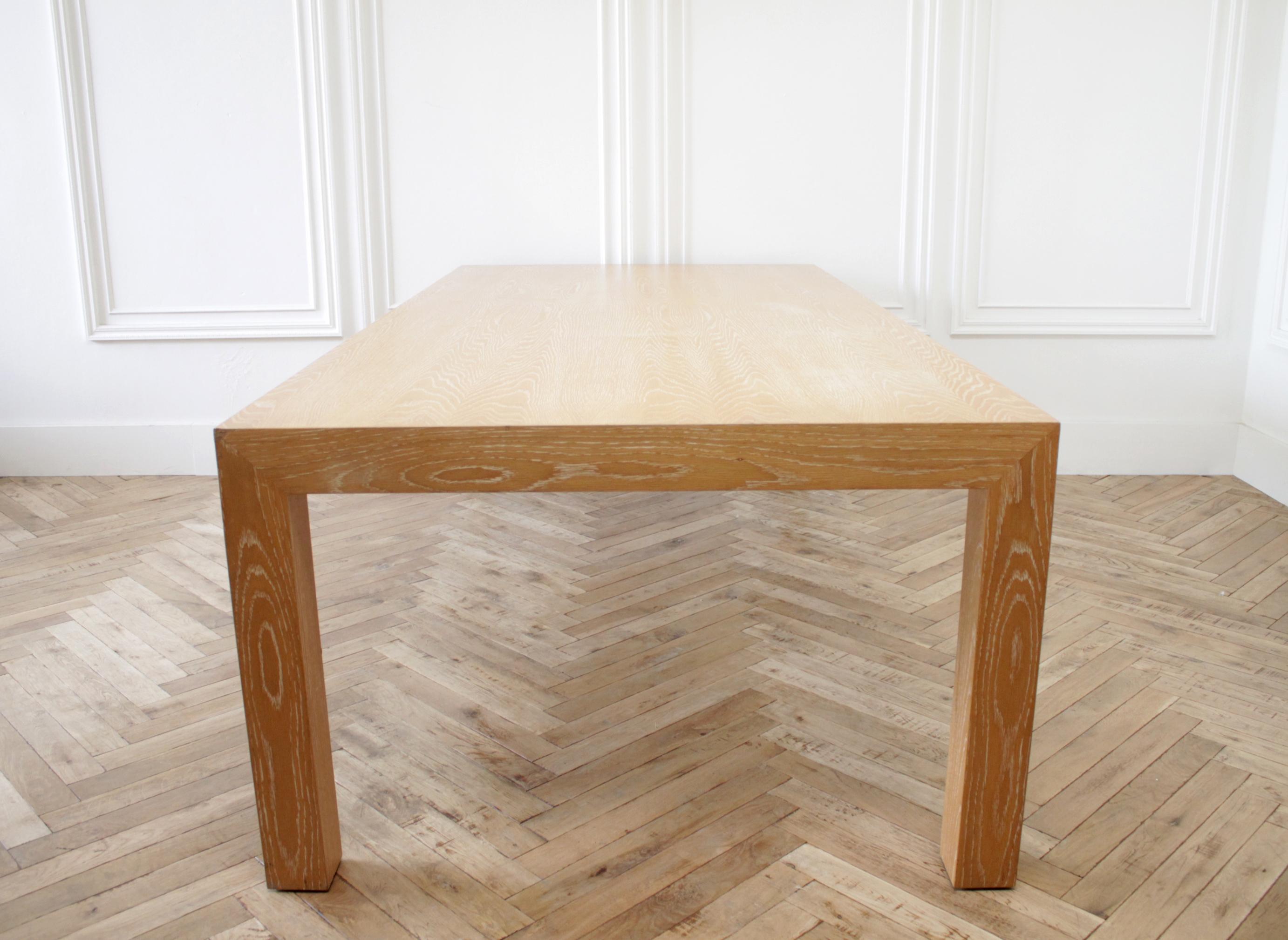 Contemporary Large Modern Custom Made Oak Dining Table