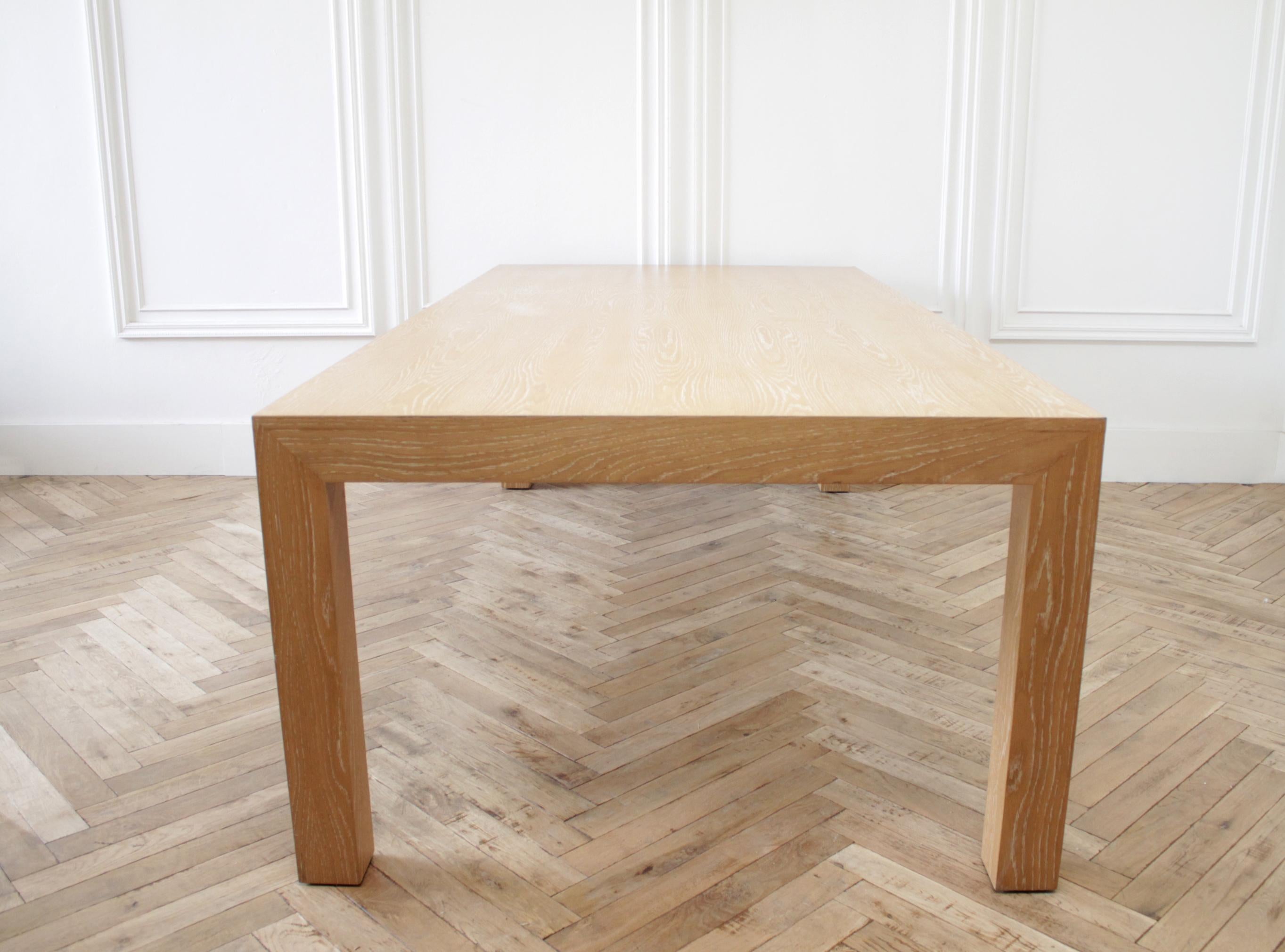 Large Modern Custom Made Oak Dining Table 1