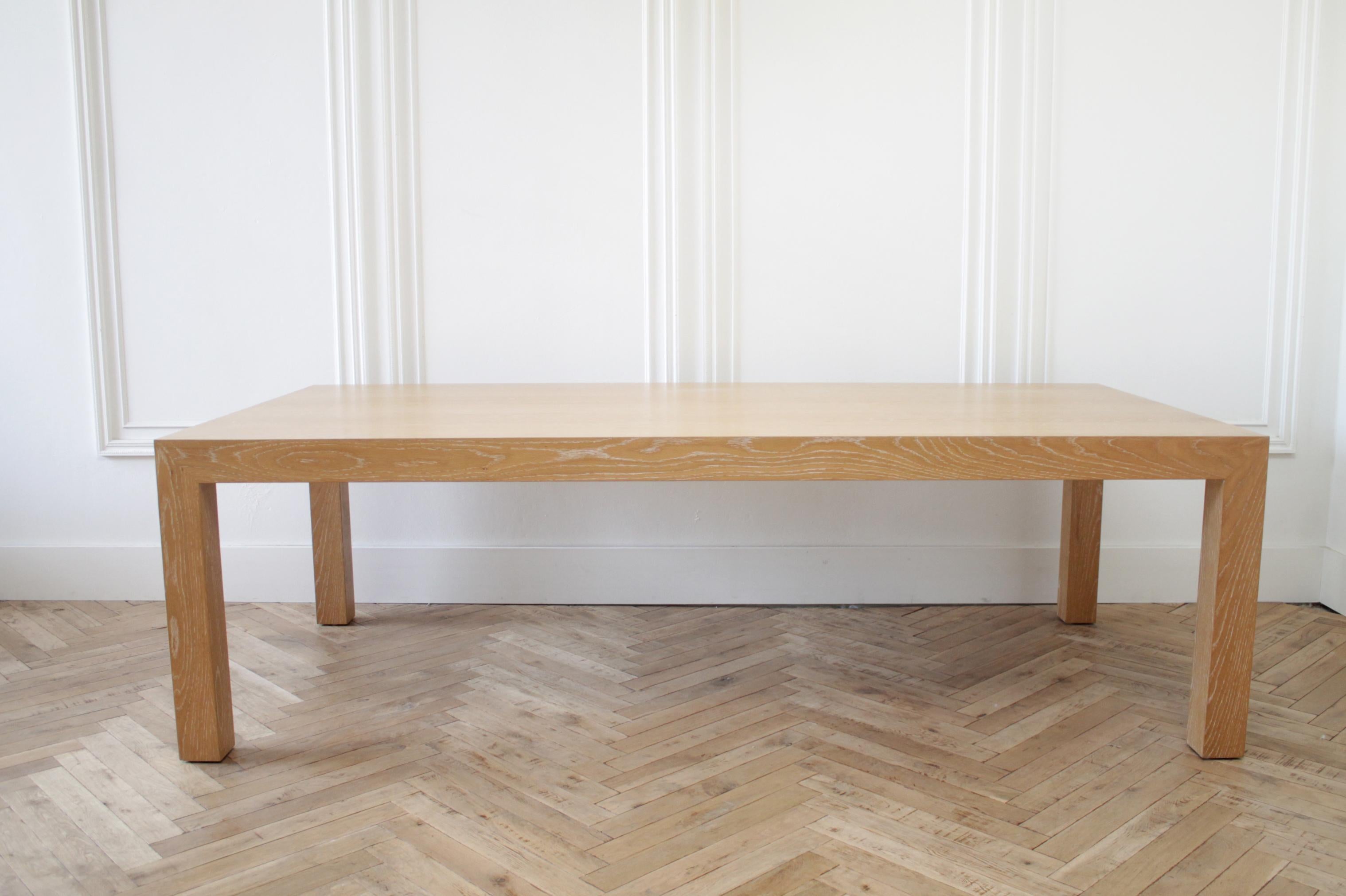 Large Modern Custom Made Oak Dining Table 2