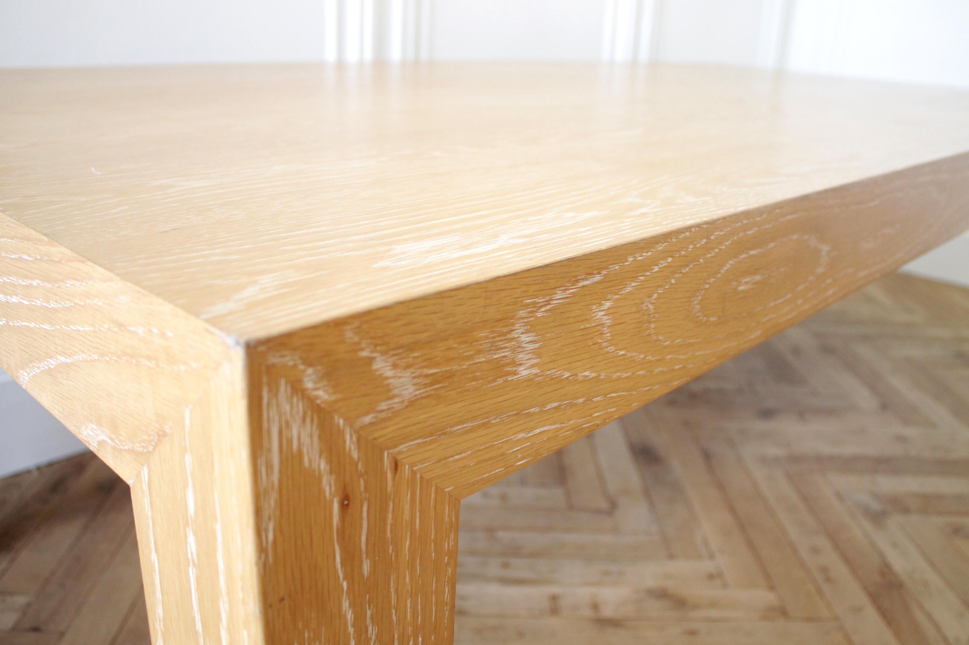 Large Modern Custom Made Oak Dining Table 3