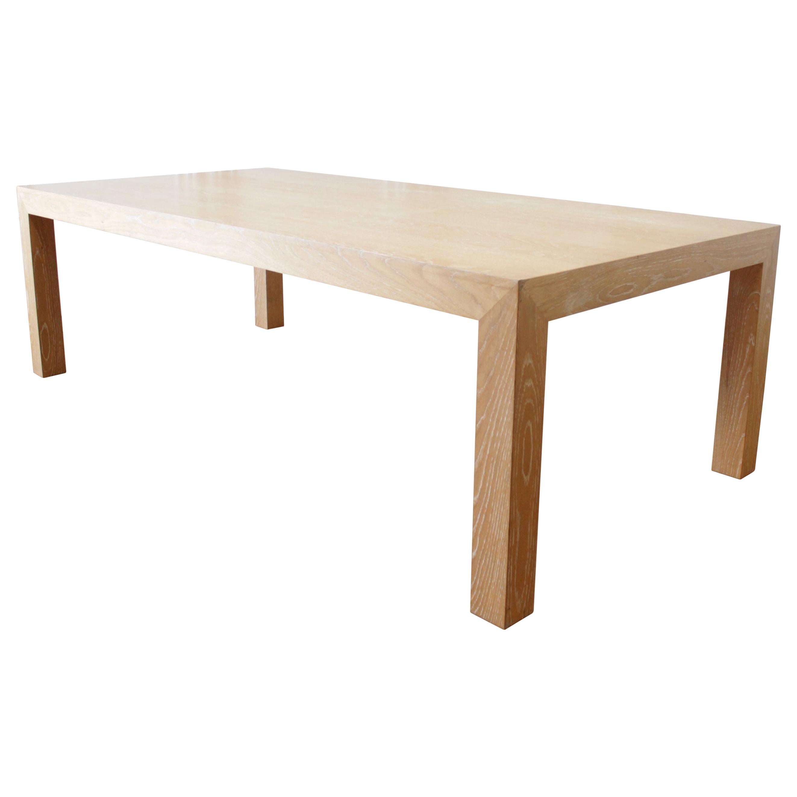 Large Modern Custom Made Oak Dining Table