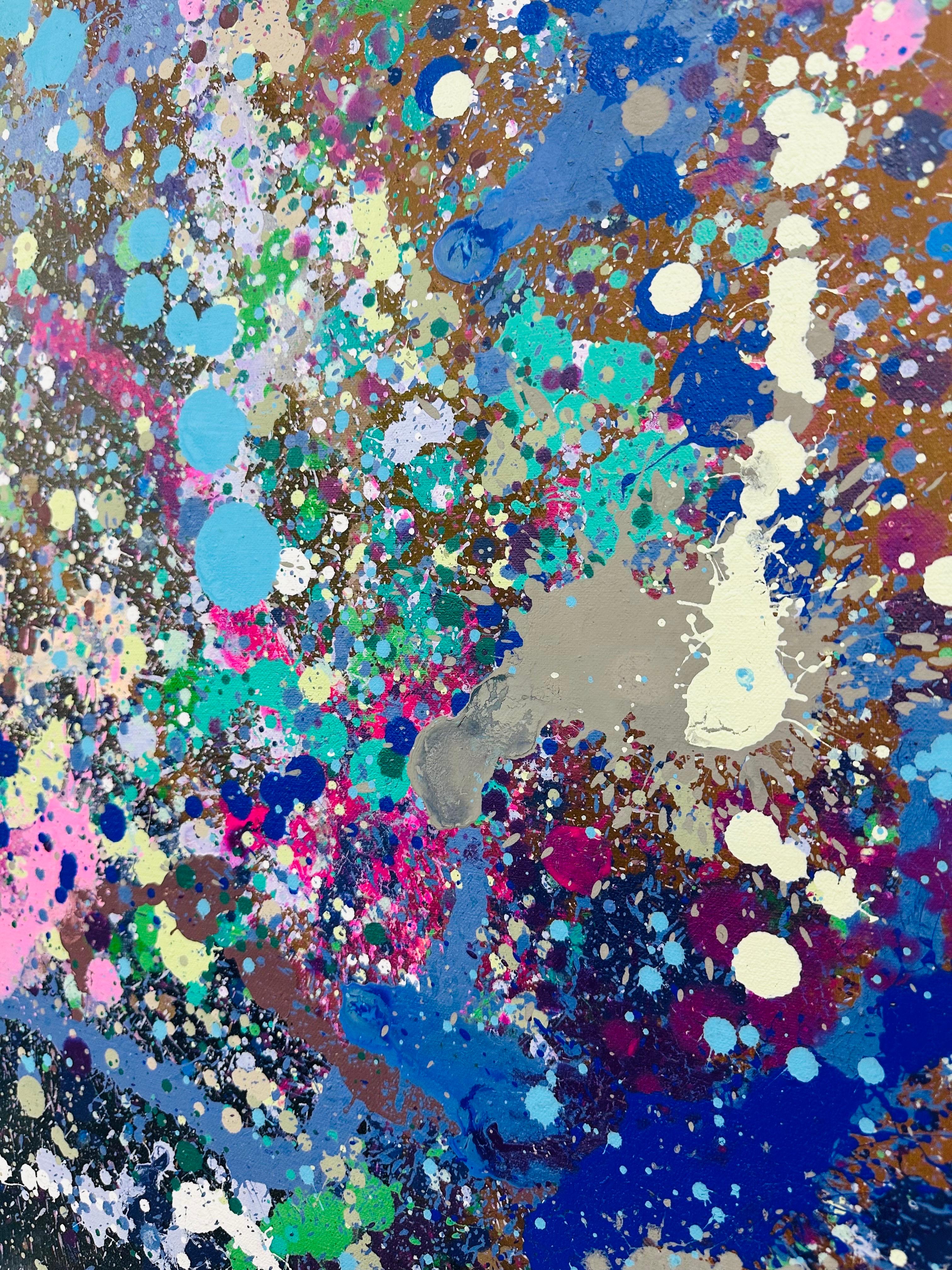 Americano Pittura astratta espressionista moderna di grandi dimensioni in vendita