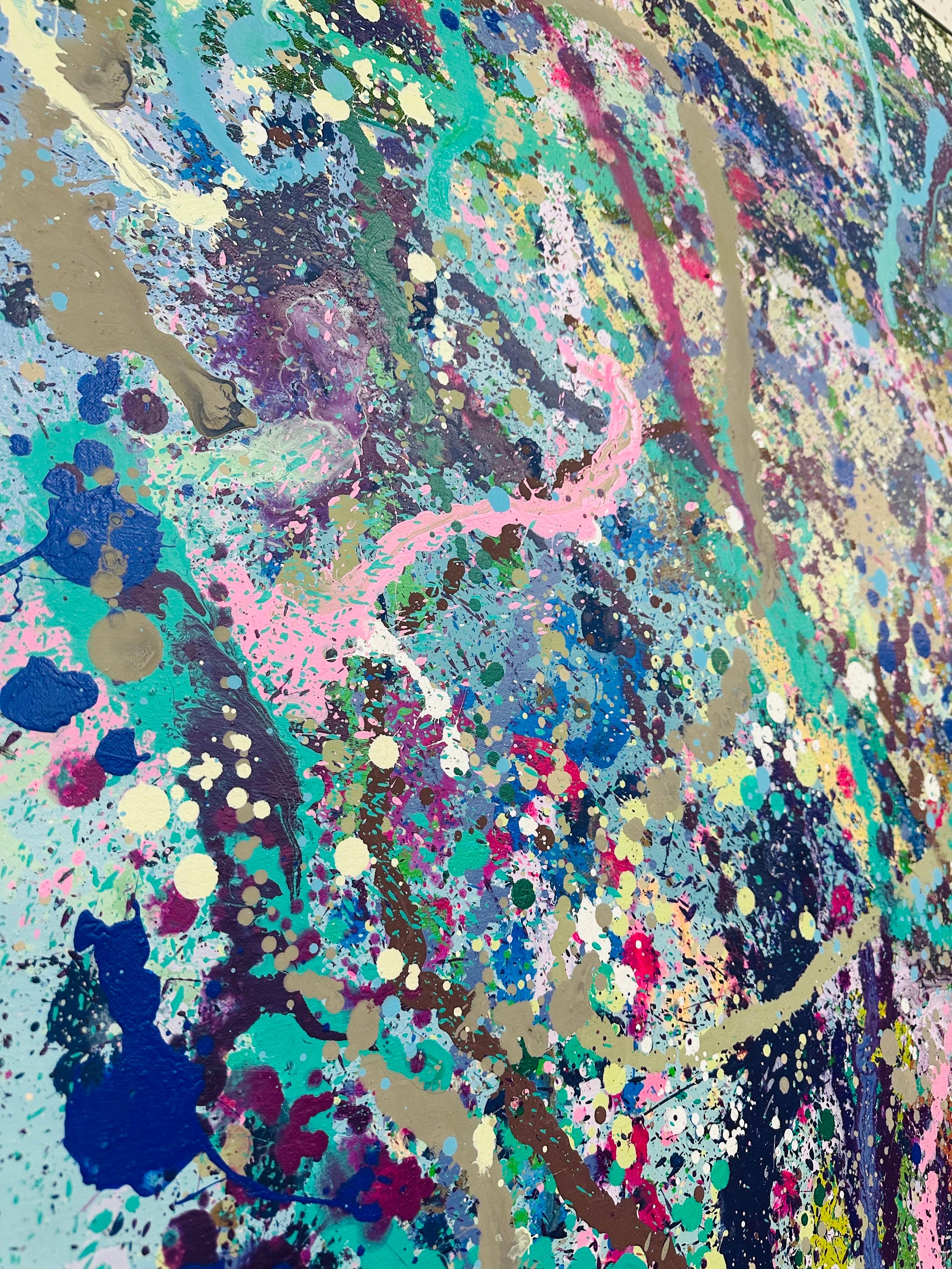 Pittura astratta espressionista moderna di grandi dimensioni In condizioni buone in vendita a Clarksboro, NJ