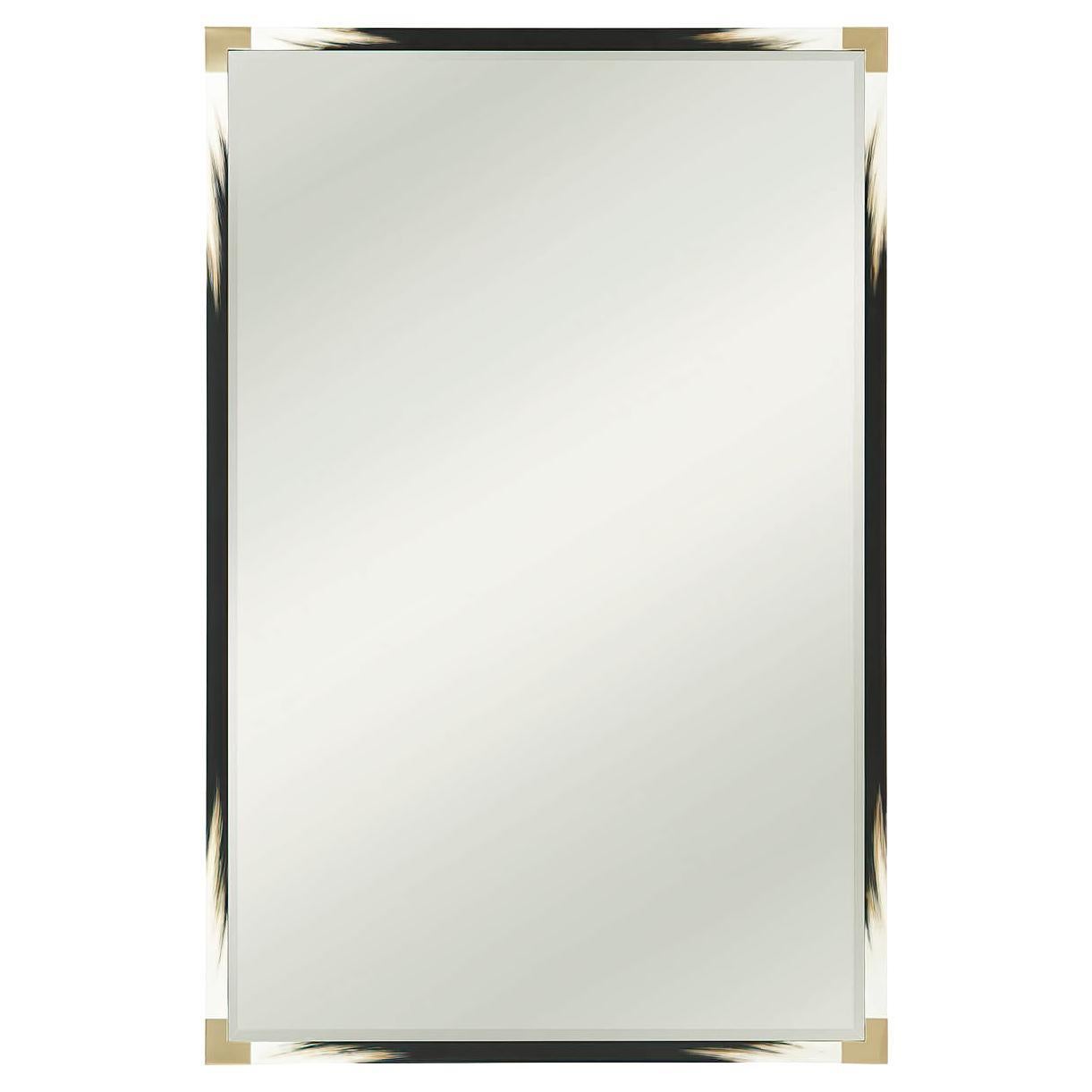 Large Modern Faux Horn Mirror